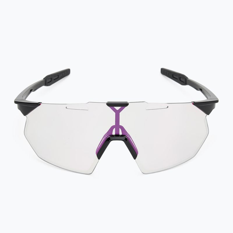 100% Hypercraft SQ gloss black/photochromic purple mirror Sonnenbrille 3