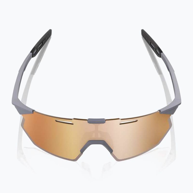 100% Hypercraft SQ Softtact grau/kupferfarbener Spiegel Sonnenbrille 4