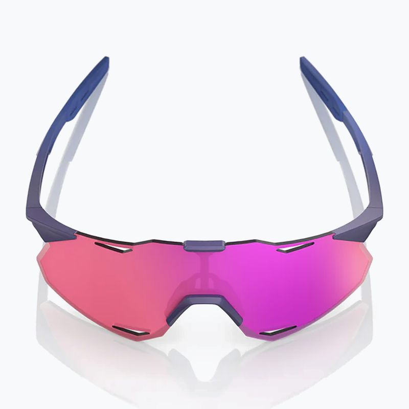 Sonnenbrille 100% Hypercraft XS satin storm metallic/purple mirror 3