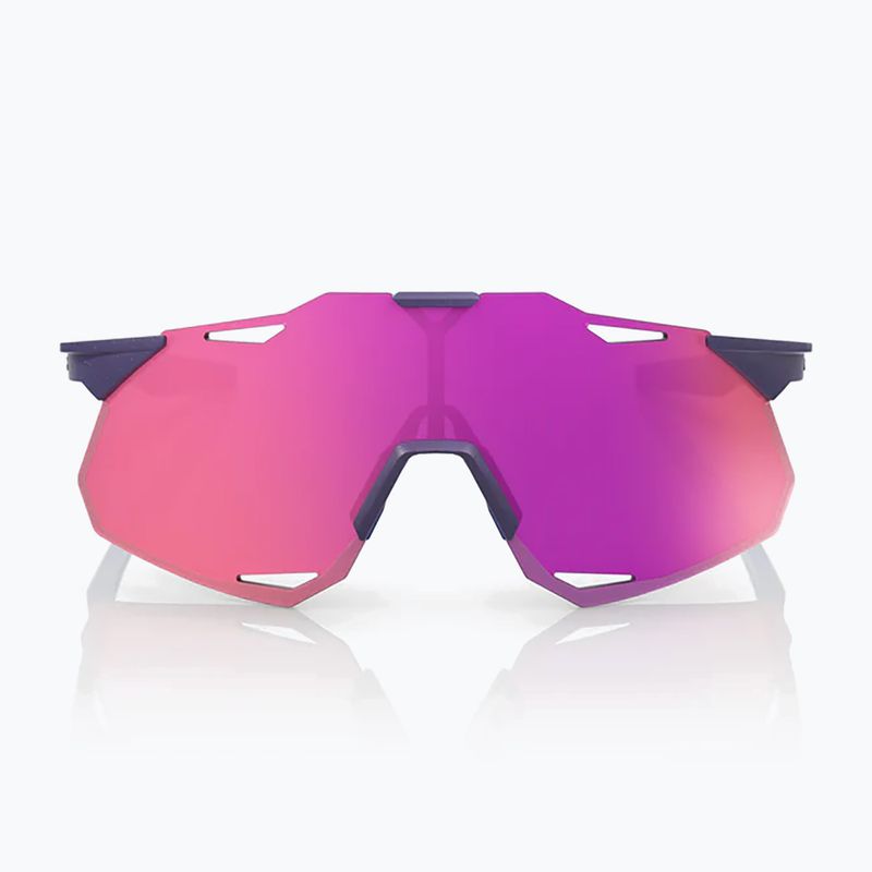 Sonnenbrille 100% Hypercraft XS satin storm metallic/purple mirror 4