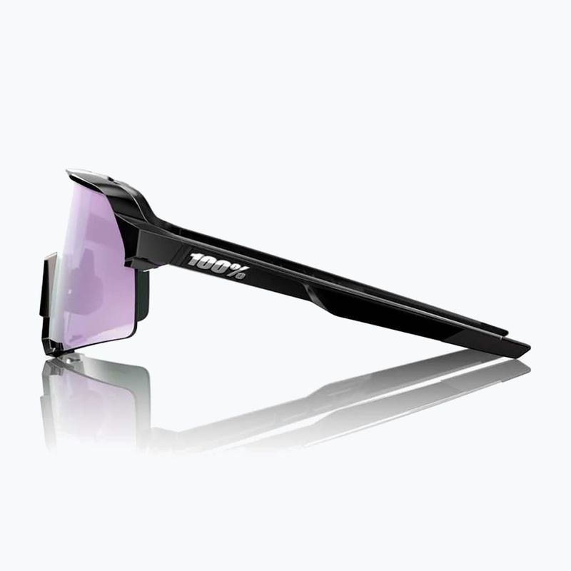Sonnenbrille 100% S3 poliert schwarz/ hyperpolarisiert lavendel verspiegelt 3