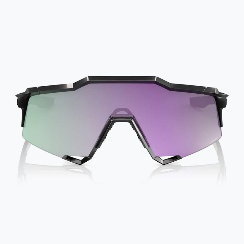 100% Speedcraft Sonnenbrille poliert schwarz/ hyperpolarisiert lavendel verspiegelt 2
