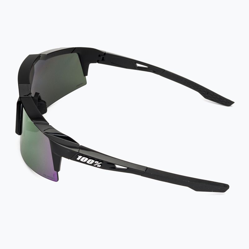 100% Speedcraft SL poliert schwarz/hyperpolarisiert lavendel verspiegelte Sonnenbrille 5