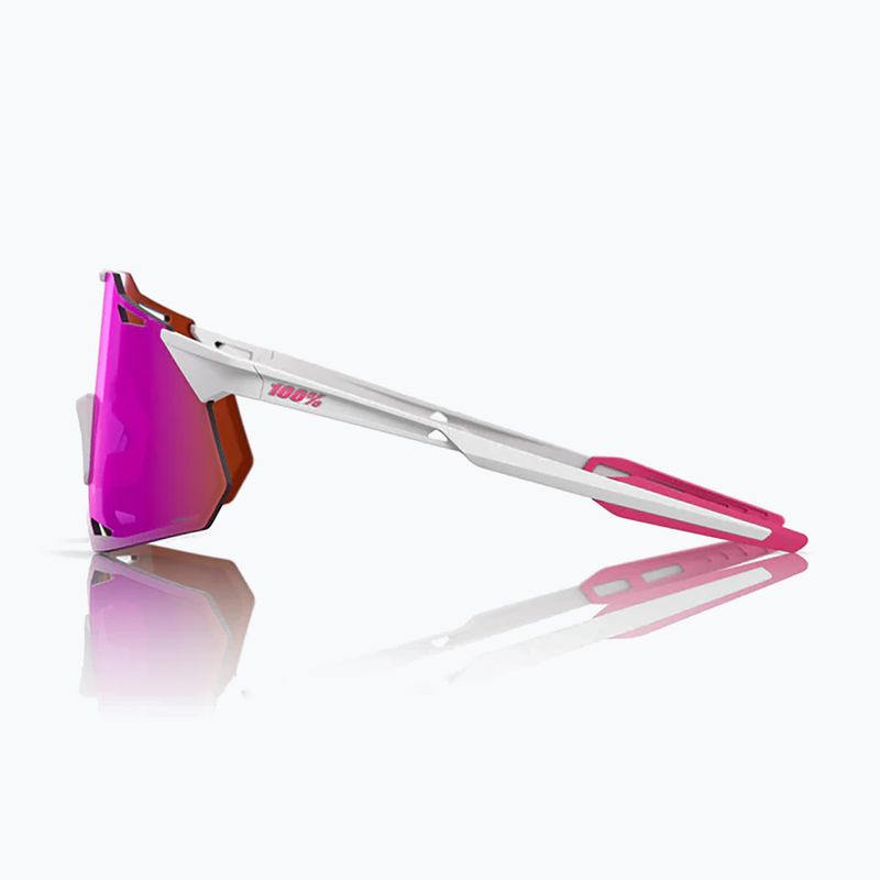 Sonnenbrille 100% Hypercraft XS matte white/pink/hiper vital pink mirror 2