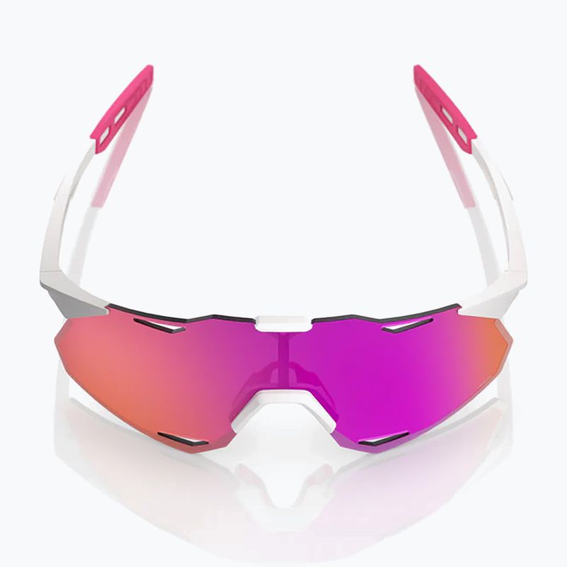 Sonnenbrille 100% Hypercraft XS matte white/pink/hiper vital pink mirror 3