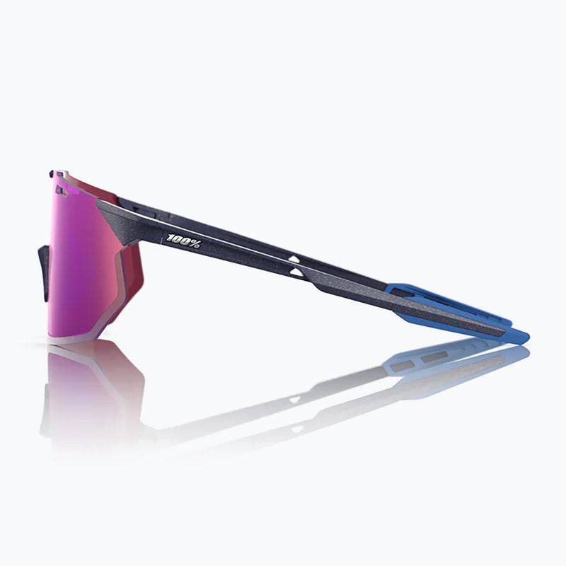 Sonnenbrille 100% Hypercraft SQ satin storm metallic/purple mirror 2