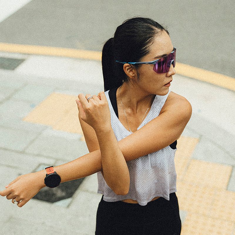 Sonnenbrille 100% Hypercraft SQ satin storm metallic/purple mirror 5