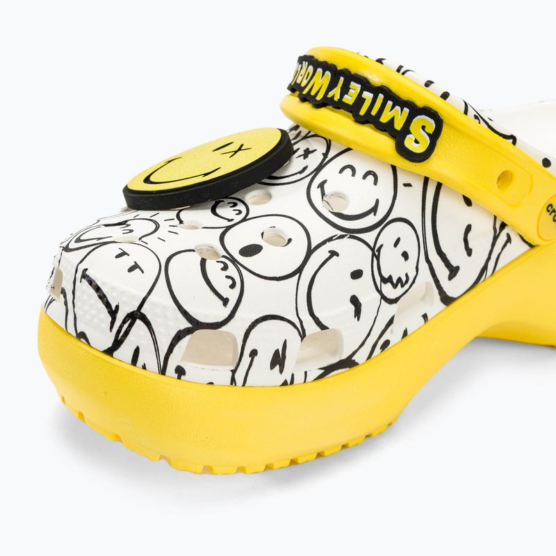 Slides Schlappen  Crocs Classic Platform Smiley World Charm white/multi 8