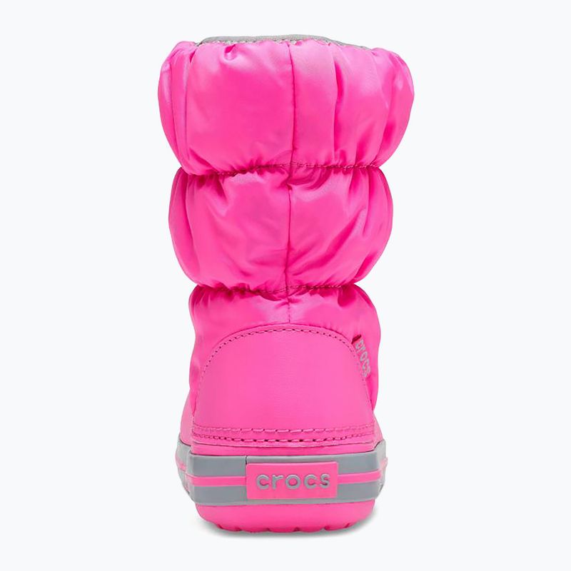 Crocs Winter Puff Kids Schneestiefel electric pink/hellgrau 10