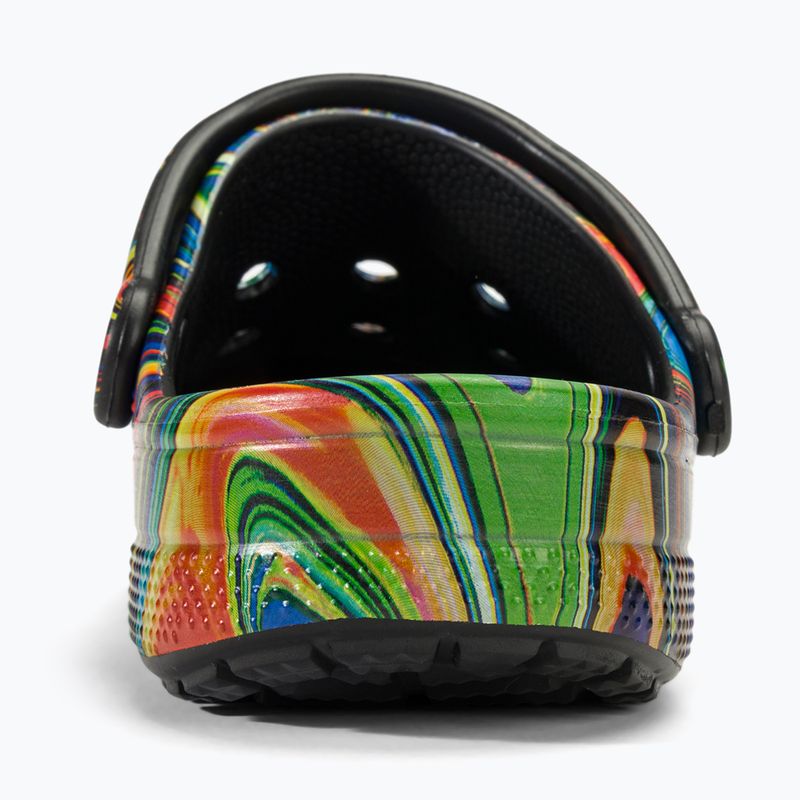 Crocs Baya Seasonal Printed Clog Damen schwarz/multi Flip-Flops 7