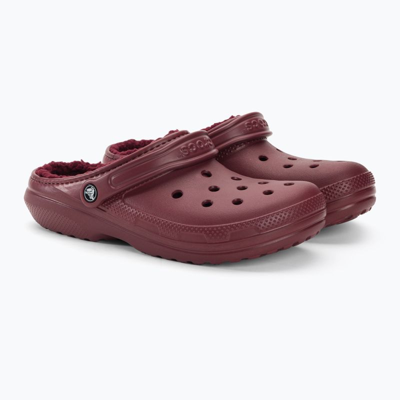 Crocs Classic Gefütterte Clog Pantoletten bordeaux 5