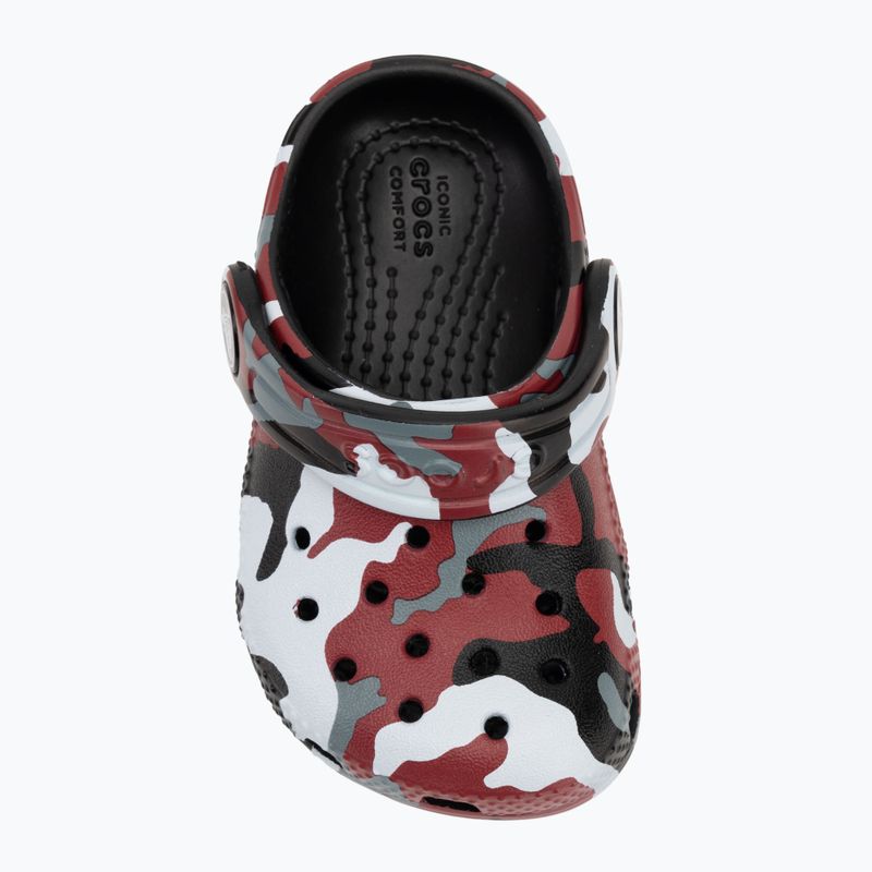Crocs Classic Camo Clog Kleinkind Flip-Flops schwarz/rot 6
