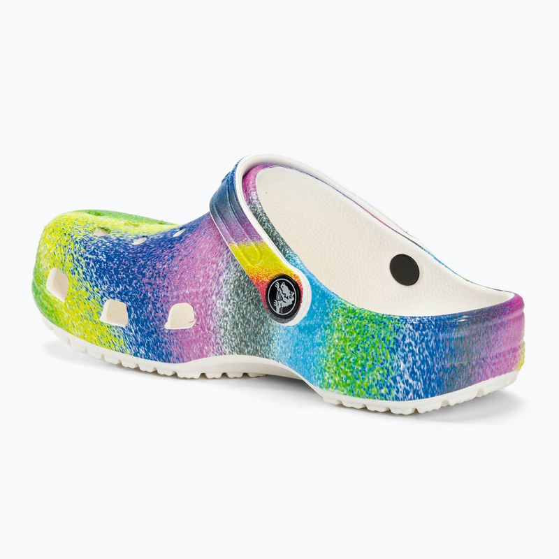 Slides Schlappen  Kinder Crocs Classic Spray Dye white/multi