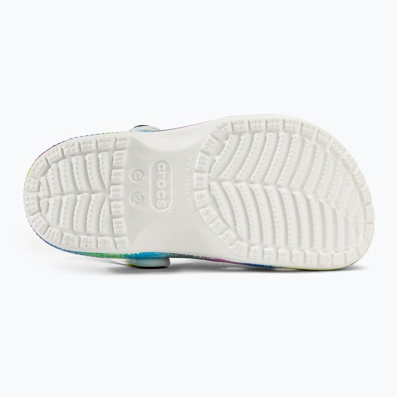 Slides Schlappen  Kinder Crocs Classic Spray Dye white/multi