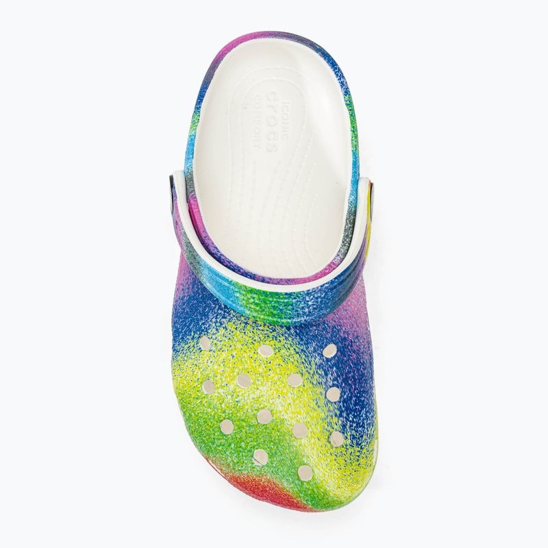 Slides Schlappen  Kinder Crocs Classic Spray Dye white/multi