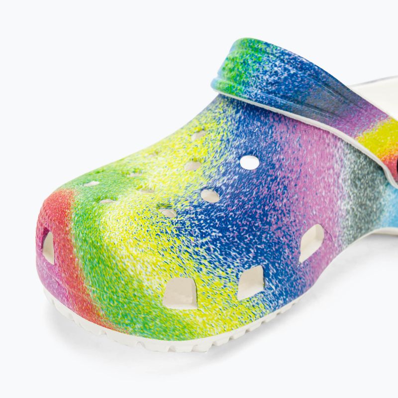 Slides Schlappen  Kinder Crocs Classic Spray Dye white/multi