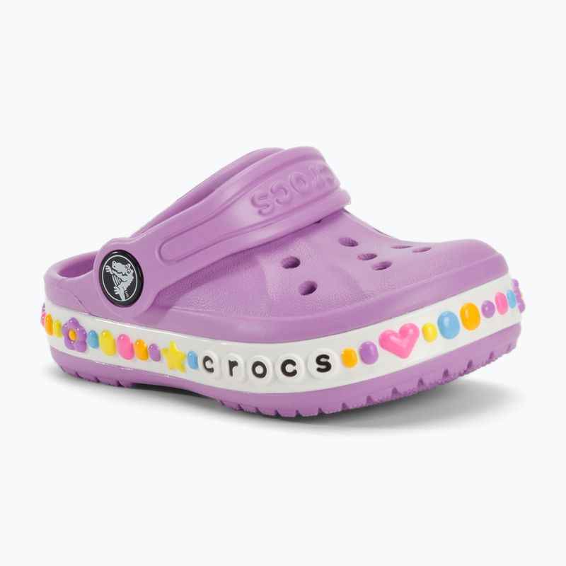 Crocs Bayaband Charm Band Clog Kleinkind Orchidee Flip Flops 2