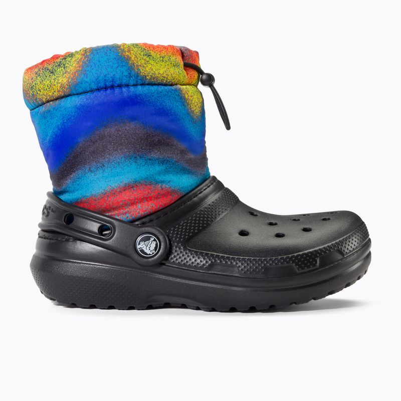 Crocs Classic Lined Spray Dye Boot Kinder Schneestiefel schwarz/multi 2