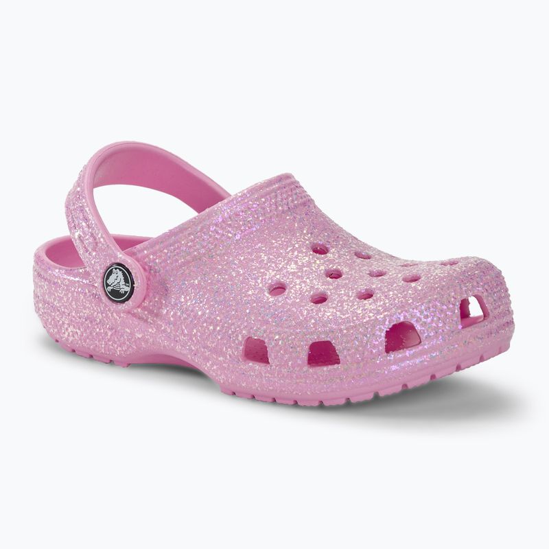 Slides Schlappen  Kinder Crocs Classic Glitter Clog flamingo 2