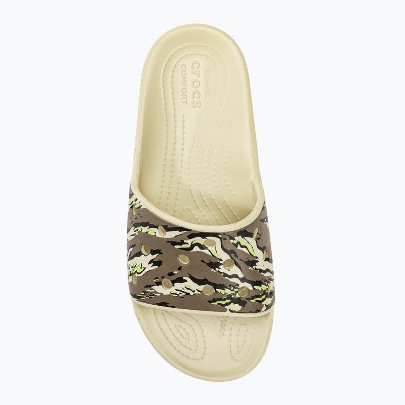 Slides Schlappen  Crocs Classic Printed bone