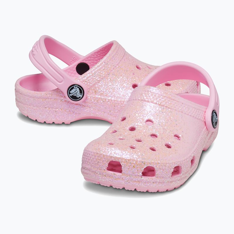 Slides Schlappen  Kinder Crocs Classic Glitter Clog T flamingo 11