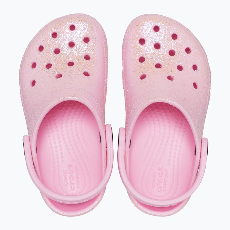 Slides Schlappen  Kinder Crocs Classic Glitter Clog T flamingo 12