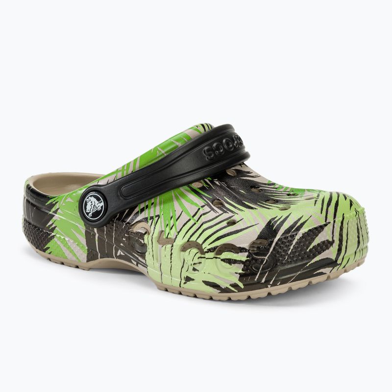 Crocs Baya Saisonale Gedruckte Clog Junior Flip-Flops kobblestone/tropisch 2