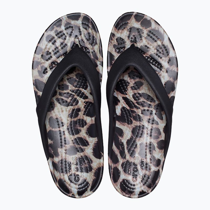 Flip-Flops Damen Crocs Kadee II Graphic black/multi animal
