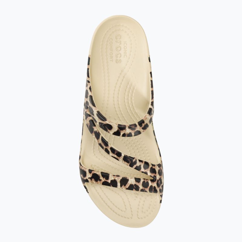 Slides Schlappen  Damen Crocs Kadee II Graphic winter white/multi