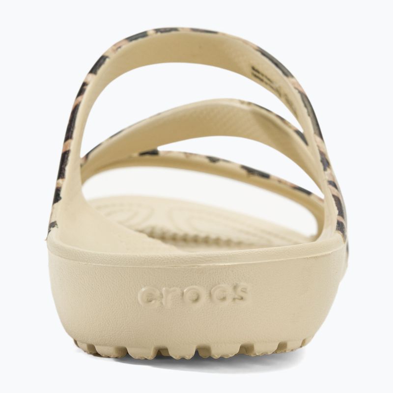Slides Schlappen  Damen Crocs Kadee II Graphic winter white/multi