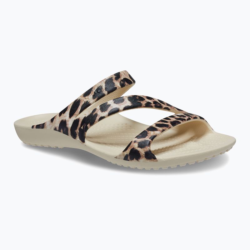 Slides Schlappen  Damen Crocs Kadee II Graphic winter white/multi