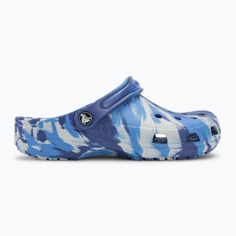 Slides Schlappen  Crocs Classic Marbled Clog blue bolt/multi