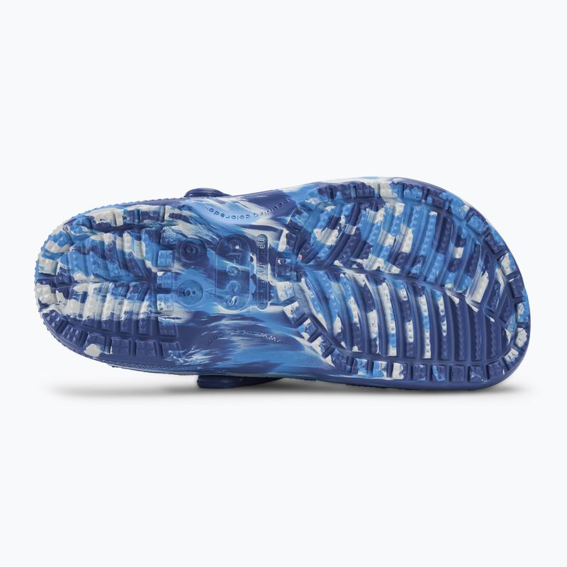 Slides Schlappen  Crocs Classic Marbled Clog blue bolt/multi