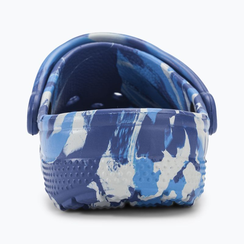 Slides Schlappen  Crocs Classic Marbled Clog blue bolt/multi