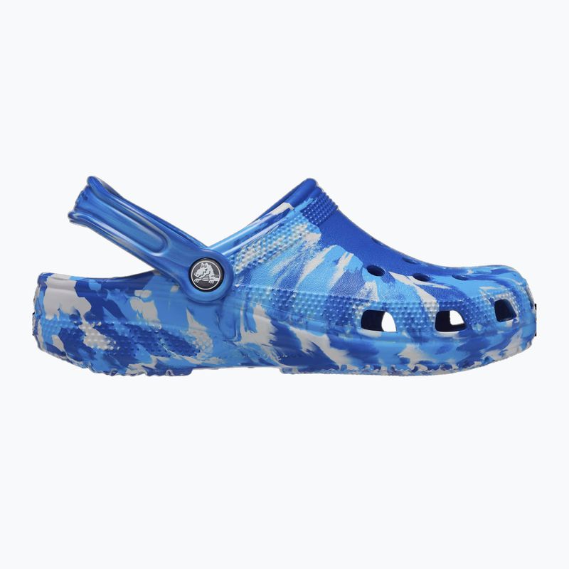 Slides Schlappen  Crocs Classic Marbled Clog blue bolt/multi