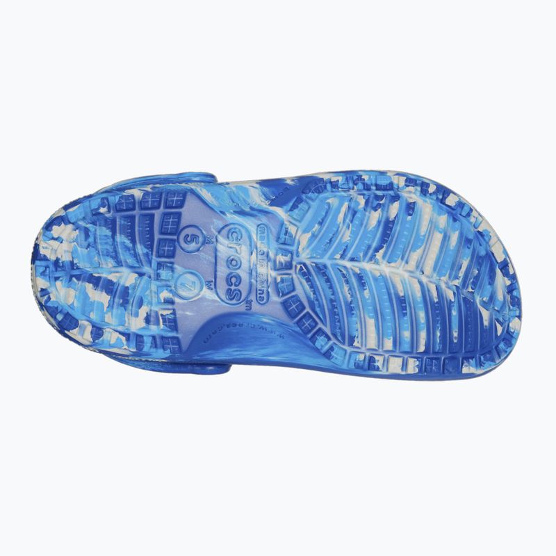 Slides Schlappen  Crocs Classic Marbled Clog blue bolt/multi