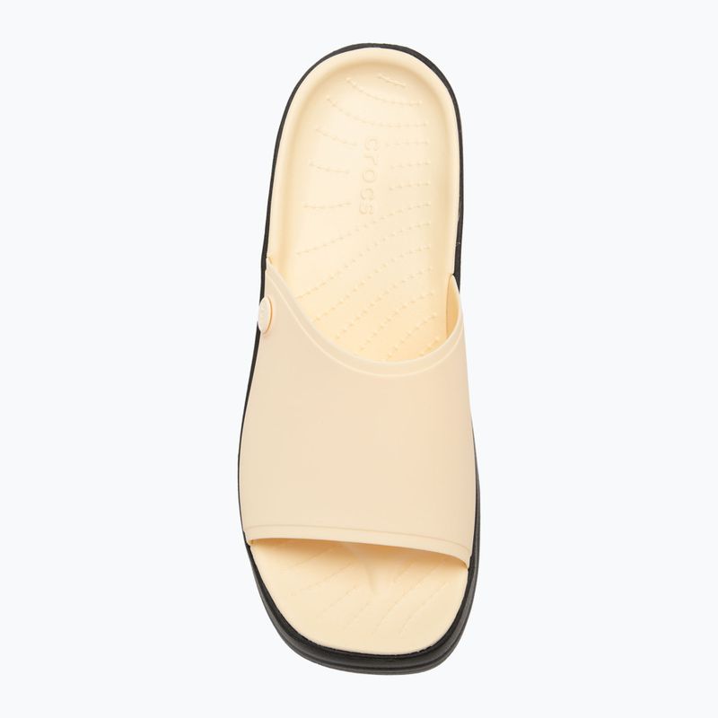 Crocs Skyline Slide Damen vanille/schwarz Flip-Flops