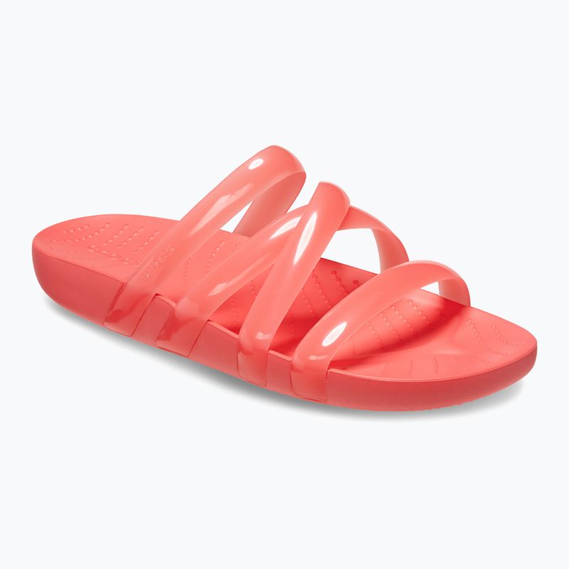 Crocs Splash Glossy Strappy Damen Flip-Flops neon watermelon 8