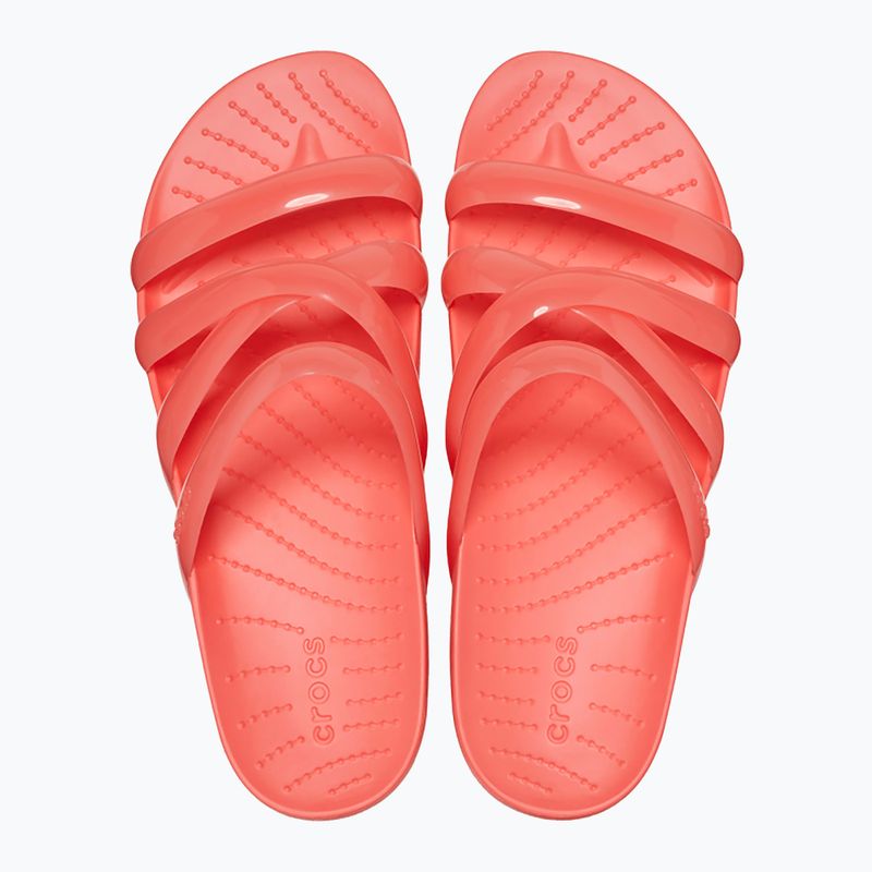 Crocs Splash Glossy Strappy Damen Flip-Flops neon watermelon 12