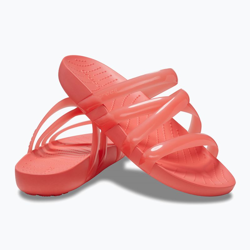 Crocs Splash Glossy Strappy Damen Flip-Flops neon watermelon 13