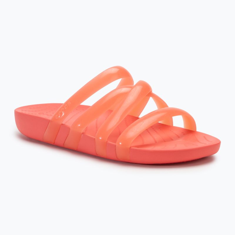 Crocs Splash Glossy Strappy Damen Flip-Flops neon watermelon