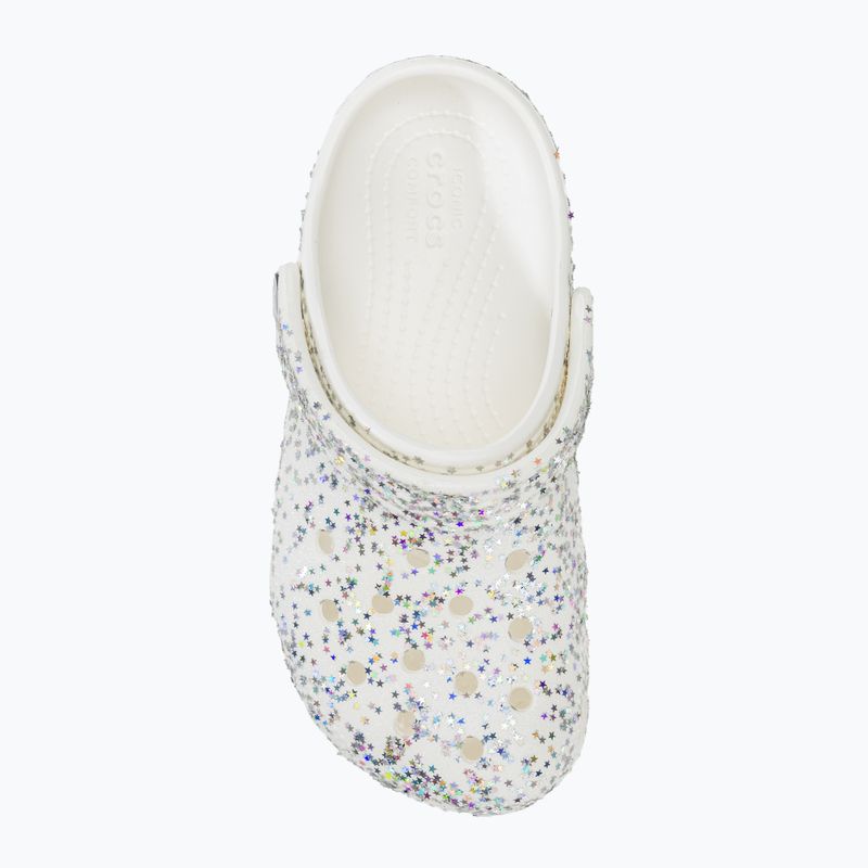 Slides Schlappen  Kinder Crocs Classic Starry Glitter white