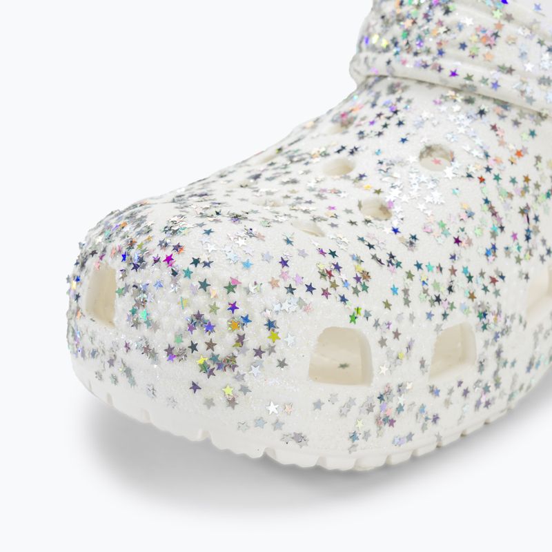 Slides Schlappen  Kinder Crocs Classic Starry Glitter white