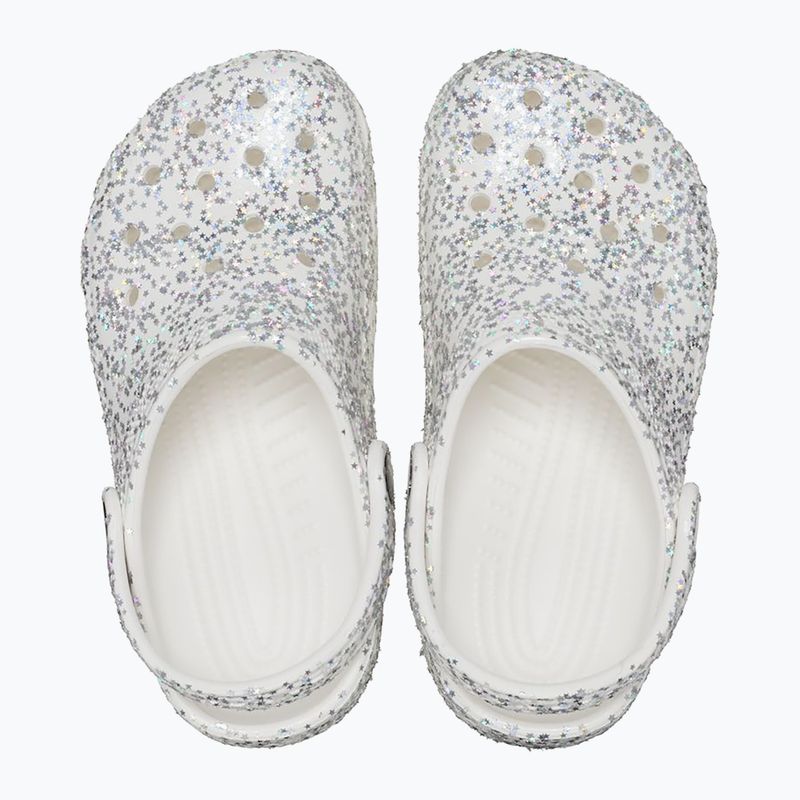 Slides Schlappen  Kinder Crocs Classic Starry Glitter white
