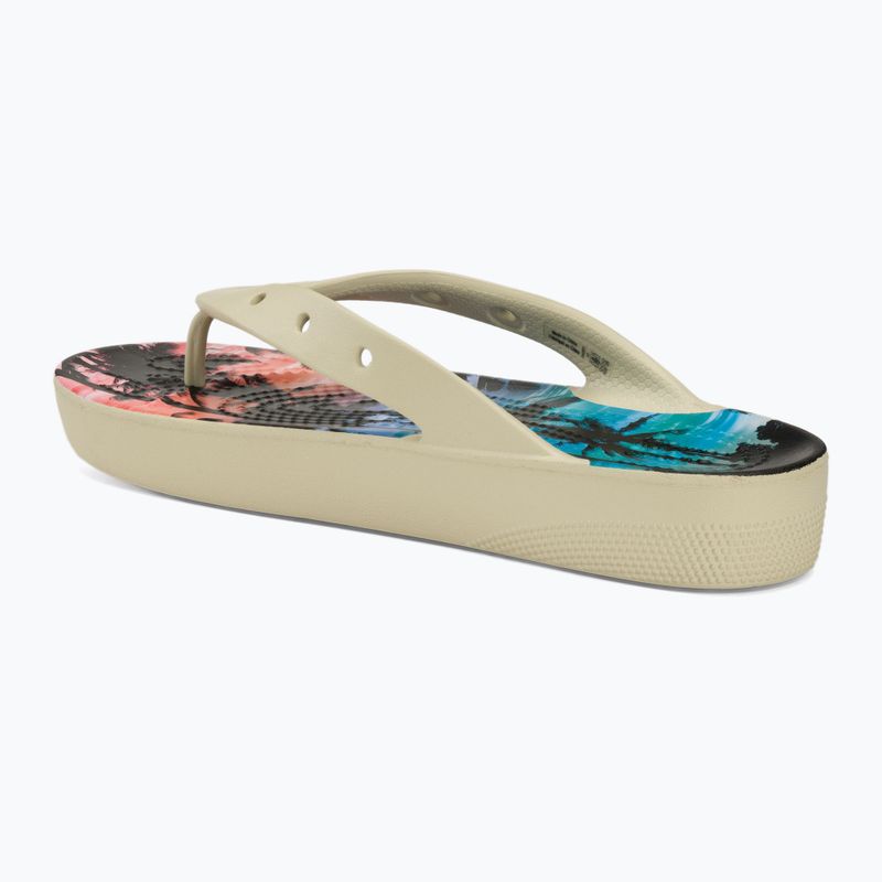 Flip-Flops Damen Crocs Classic Platform Retro Resort bone/multi