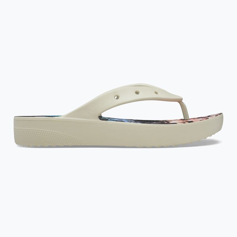 Flip-Flops Damen Crocs Classic Platform Retro Resort bone/multi