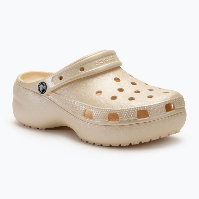 Crocs Classic Shimmer Platform Clog vanille Damen Flip-Flops