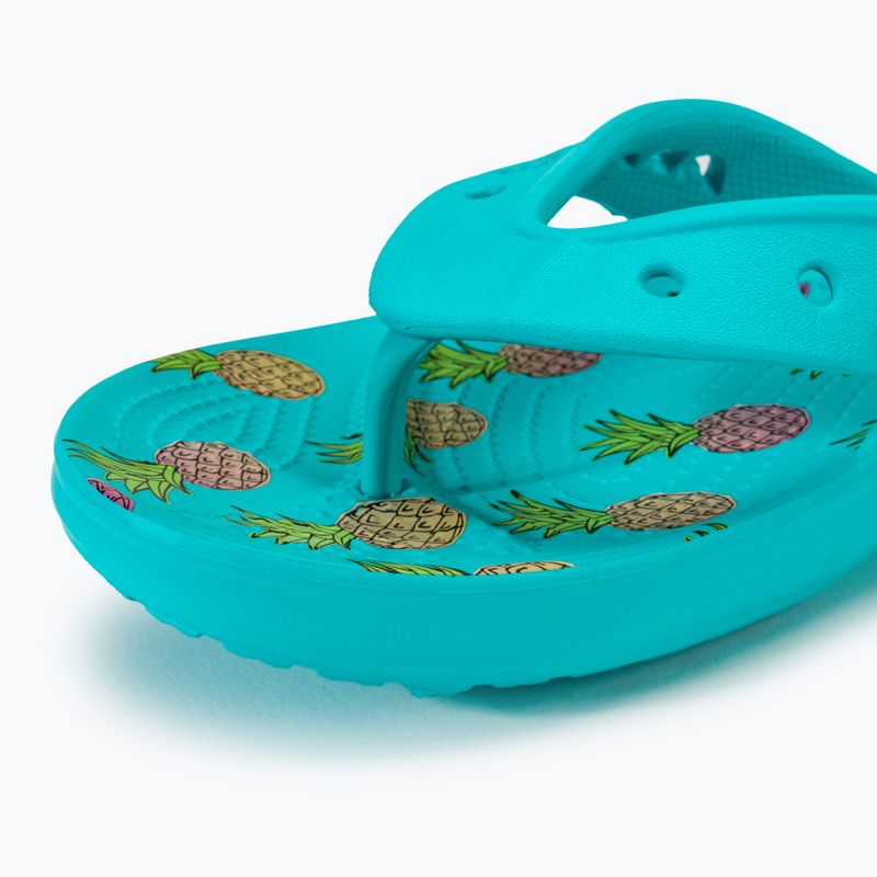 Crocs Baya II Graphic Flip Damen digital aqua/multi Flip Flops 7