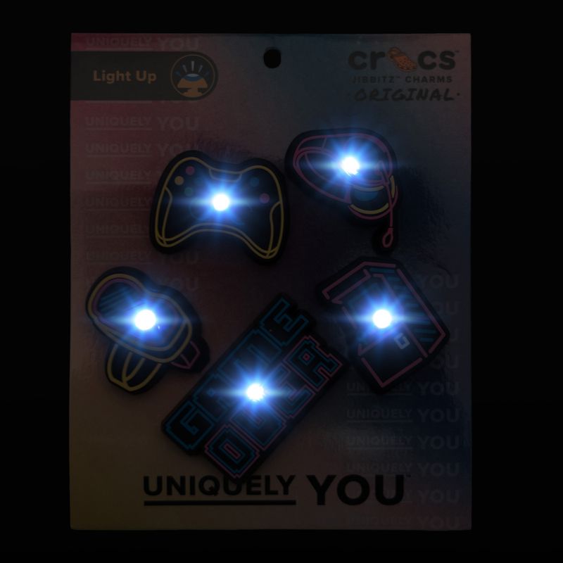 Anstecknadeln Crocs Lights Up Neon Gamer lights up neon gamer 5 pack 2