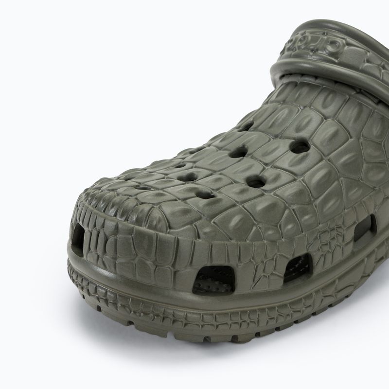 Slides Schlappen  Crocs Classic Crocskin dusty olive 8